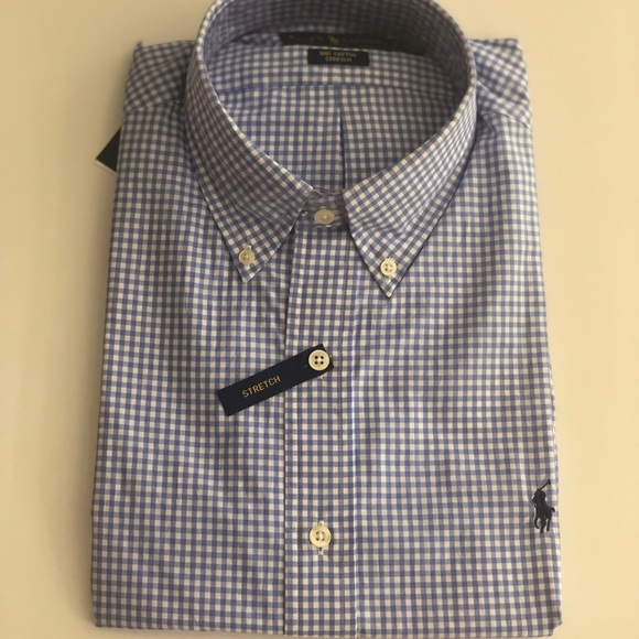 Polo Ralph Lauren Blue Gingham Dress Shirt NWT - Picture 5 of 7